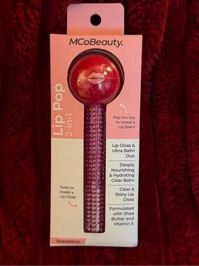 Lip Pop 2-in-1 Lip Gloss & Balm - Strawberry Red